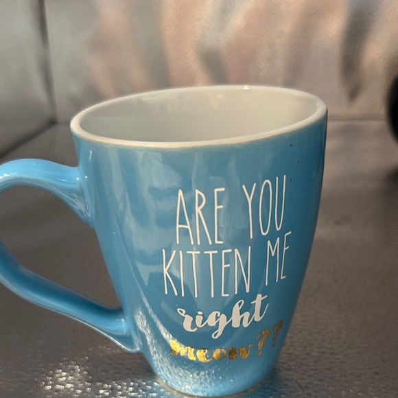 Blue Ceramic Mug with Fun Text - Picture 7 of 12